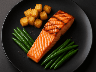 Salmone alla griglia con patate