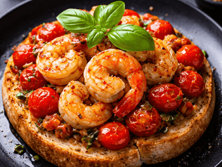 Gamberi e pomodorini