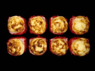 Запечений мікс тунець-лосось теріякі в ікрі