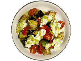 Салат з баклажанами та страчателлою