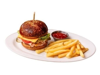 Бургер з картопелькою фрі