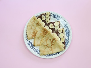 Palačinky s banánem a Nutellou