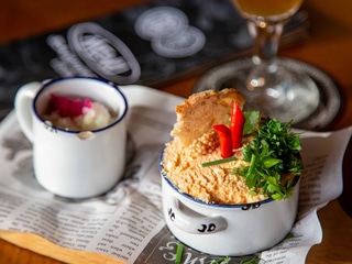 Bryndza (sheep cheese) spread with onion & chives