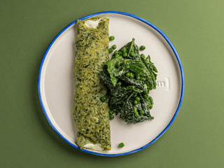 шпинатний омлет з лососем