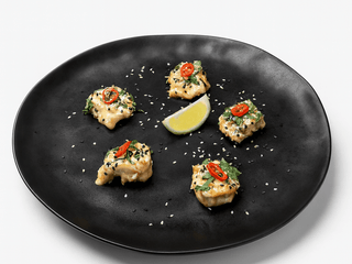 Krevety v tempuře, máta, chilli, limetka, mayo dle vlastního výběru