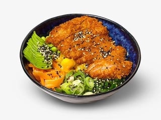 POKE - katzu ( smažené stehno bez kosti v panku)