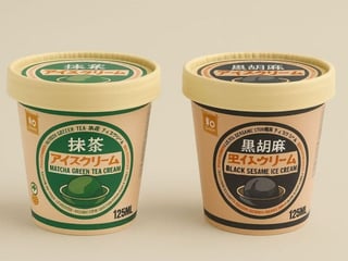 Zmrzlina s matcha čajom alebo čiernym sezamom