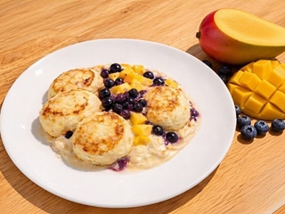 Бейбі сирники з кремом маскарпоне