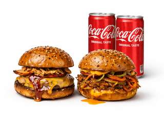 2x Burgers + 2x nápoj