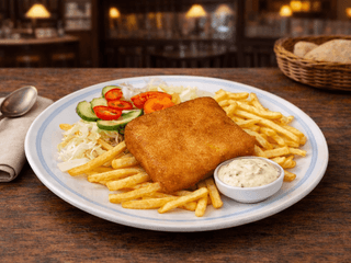 Smažená gouda s hranolkami a tatarskou omáčkou