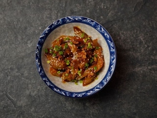 Баклажани в кислосолодкому соусі