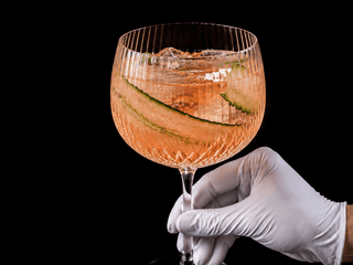 Broskvový gin tonic