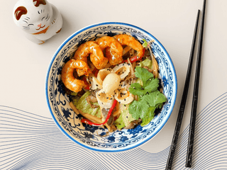 Салат зі смаженою креветкою та манго 🇹🇭