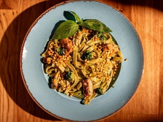 Tagliatelle z łososiem 