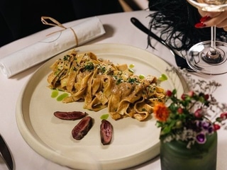 Fettucine s holubím ragú