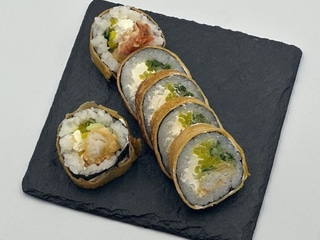Tamago z krewetką w tempurze