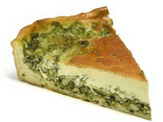 Кіш з сиром та шпинатом