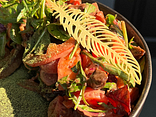 Салат з телячою печінкою та журавлиною (Salad with veal liver and cranberries)