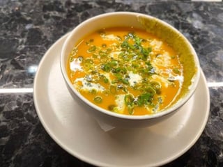 Гарбузовий карі-суп блакитним сиром Дор блю (Pumpkin curry soup with blue chesse Dorblu)
