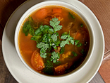 Суп з бараниною та запеченими овочами (Lamb soup with roasted vegetables)