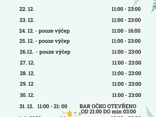 24.12 - 26.12 se nevaří