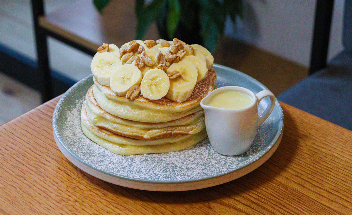 Americké palacinky s banánom a kondenzovaným mliekom