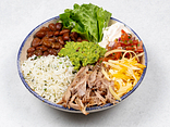 Pork carnitas burrito bowl