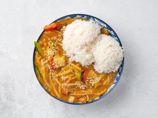 47. Ryż z warzywami w sosie curry🌶️