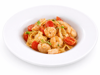 Tagliatelle con Gamberetti