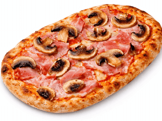 Pinsa con Prosciutto Cotto e Funghi