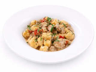 Bezlepkové Gnocchi con Lombata di Maiale