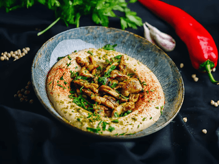 Hummus & kuřecí shawarma