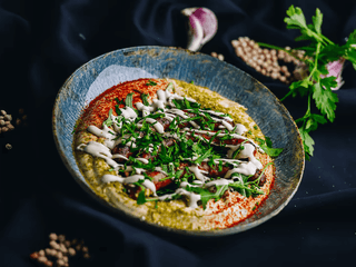 Hummus lamb merguez
