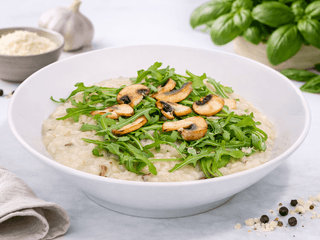 Risotto funghi e rucolla