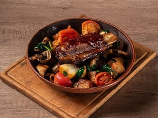 Яловичі ребра "BBQ" з овочами