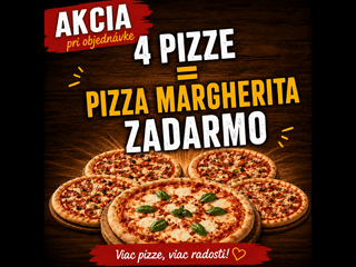AKCIA 4 PIZZE