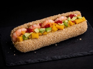 Хот -дог з креветкою