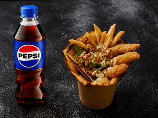 Стакан з креветкою + Pepsi 0.5л.