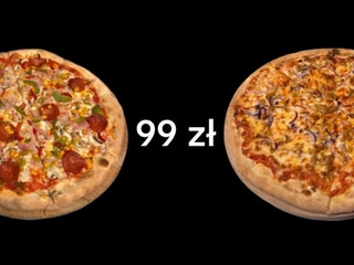 Wybrane 2 duże pizze za 99 zł + 2 sosy