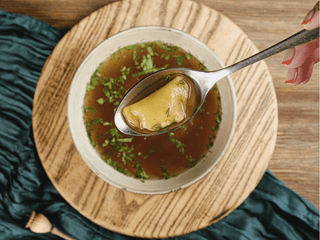 Курячий бульон з міні варениками