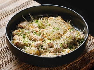 Ліниві вареники з білими грибами та пармезаном