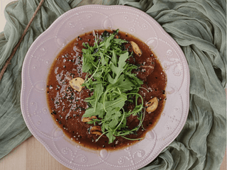 Карпачо з телятини та трюфельно-кунжутним соусом