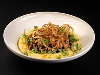 Печiнка  по-берлiнськи з картопляним пюре