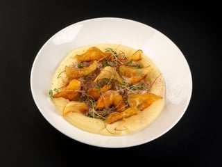 Бефстроганов з телятини та  картопляним пюре