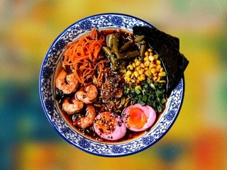 Spicy качино-курячий + креветки + шпарагівка + морква