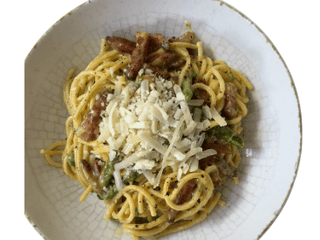 Spaghetti ze szparagami