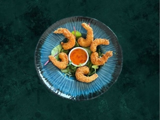 Темпура креветки з соусом