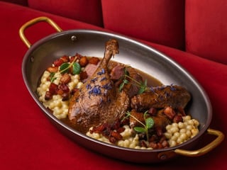 Печена качка з качаною кашею