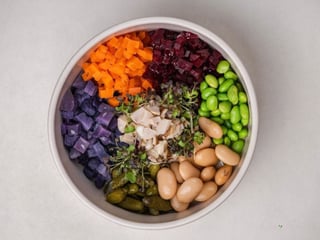 Вінегрет з білими грибами