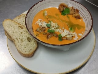 Крем - суп з гарбуза та креветками